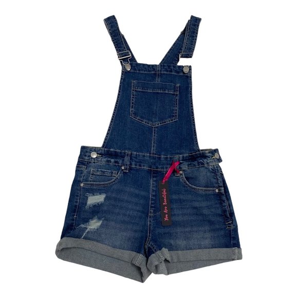 Dollshouse Juniors overalls denim shorts pants blue size 7 - Picture 6 of 12